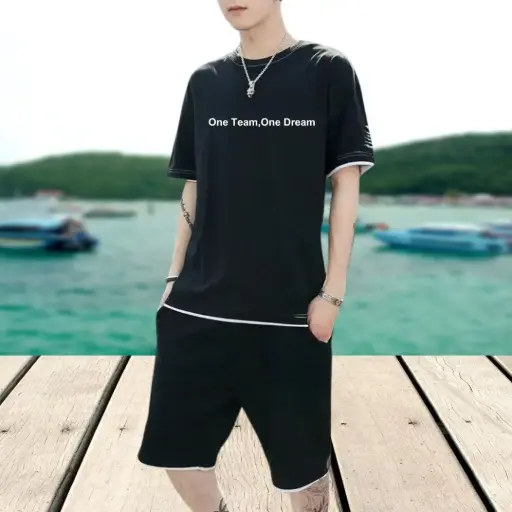 Men's Tshirt and 2 Quarter Pant Combo Set COM1002 